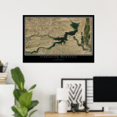 Startreservoir Utah Satellite Poster Map (Thuiskantoor)