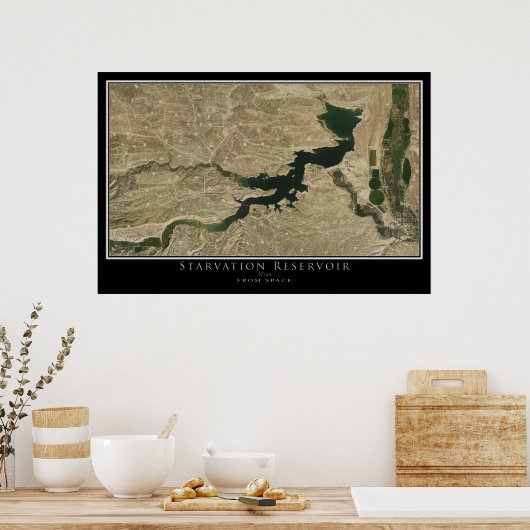 Startreservoir Utah Satellite Poster Map (Keuken)