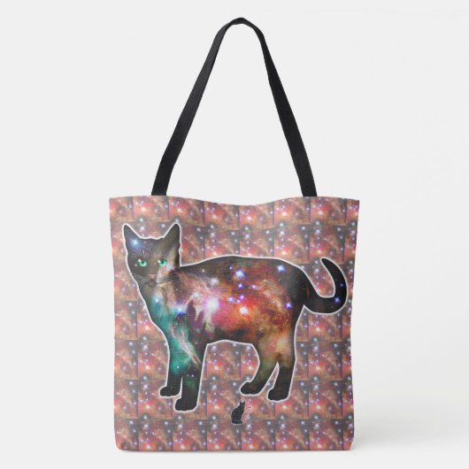 Startruimte in kat tote bag (Achterkant)