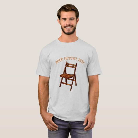 startstoel aangepaste boodschap zomer grafisch t-shirt (Voorkant volledig)