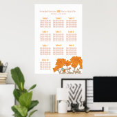 Starttafel voor weduwschap met chrysanthemum oranj poster (Thuiskantoor)