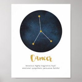 Startteken voor kanker afdrukken poster