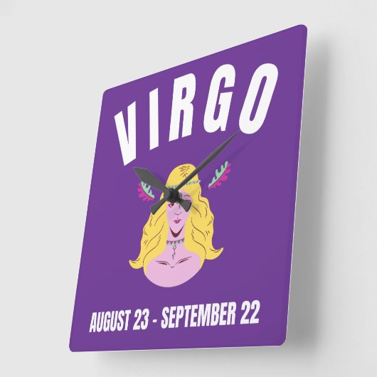 Startteken voor Virgo Vierkante Klok (Hoek)