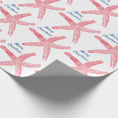 Starttonnen rode witte blauwe kerst cadeaupapier (Hoek)