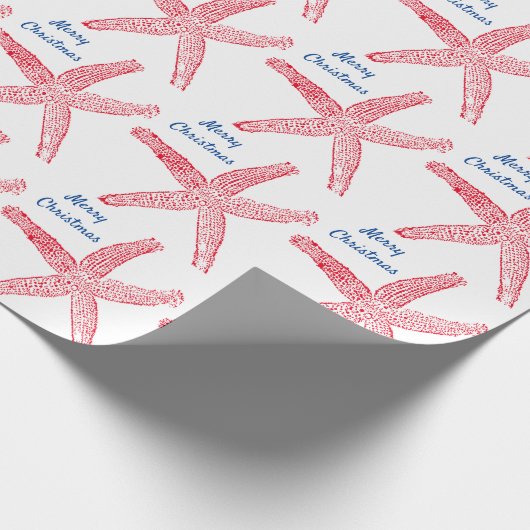 Starttonnen rode witte blauwe kerst cadeaupapier (Hoek)