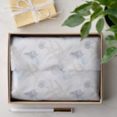 Startvel Shell White Blue Beach Weefpapier Tissuepapier (Geschenk)