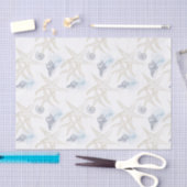 Startvel Shell White Blue Beach Weefpapier Tissuepapier (Craft)