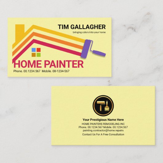 Startverflijnen penselen visitekaartje (Voorkant / Achterkant)