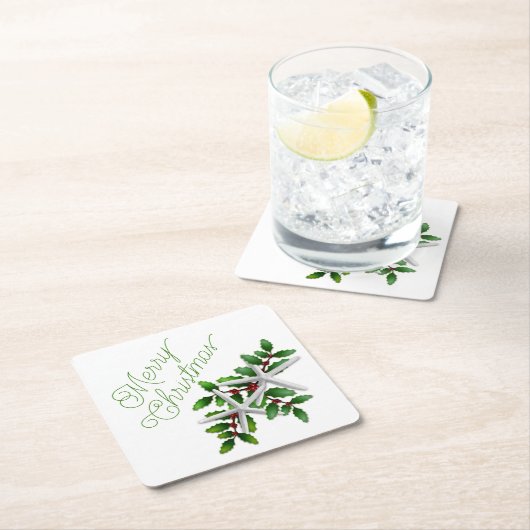 Startvis Kerst-kerstfeest Drink kust Kartonnen Onderzetters (Insitu)