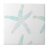 Startvis Kuststrand Blue Aqua Nautical Gift Tegeltje (Voorkant)