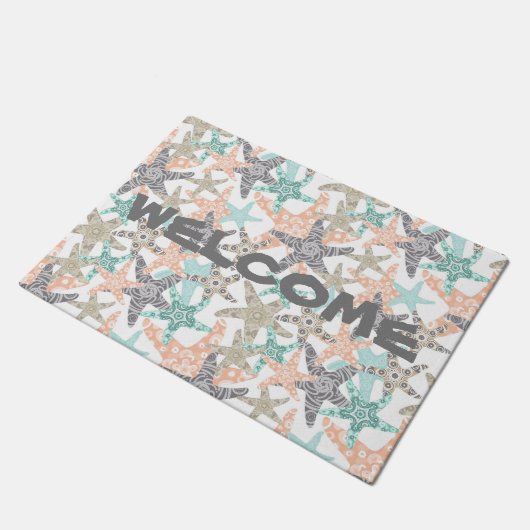 Startvis Naadloos patroononthaal Deurmat (Schuin)