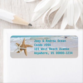 Startvis Ocean Water Holiday Return Address Labels