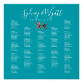 Startvisbride in Groom Large Seating Chart Poster (Voorkant)
