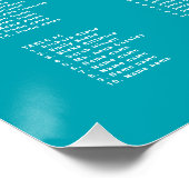 Startvisbride in Groom Large Seating Chart Poster (Hoek)