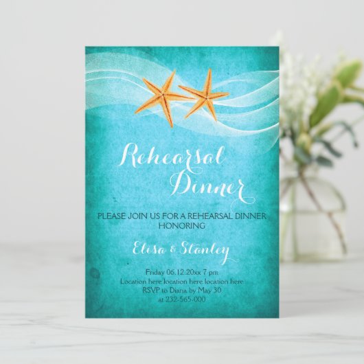 Startvispaar en veil bruiloft repetitief diner kaart (Staand voorkant)