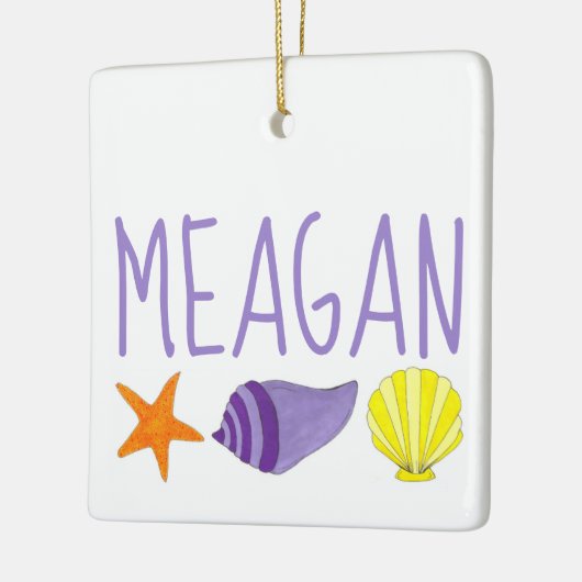 Startvisschelpen Zeeslagers Zeesoever aanvarend hu Keramisch Ornament (Links)