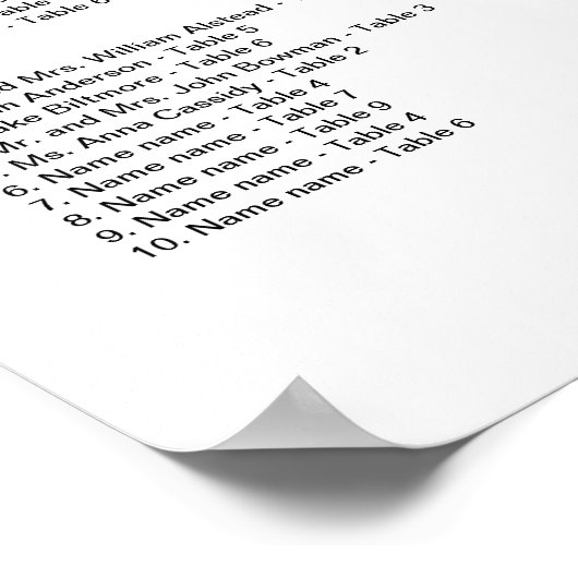 Startvisvarken Perudedagrijzentabel Poster (Hoek)