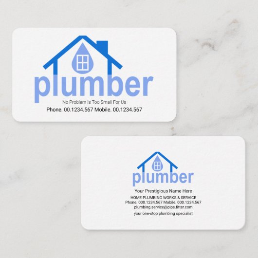 Startwaterplukker voor thuis visitekaartje (Voorkant / Achterkant)