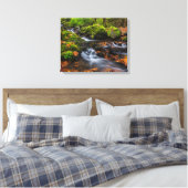 Starvation Creek Herfsten | Columbia Gorge, Oregon Canvas Afdruk (Insitu (Slaapkamer))