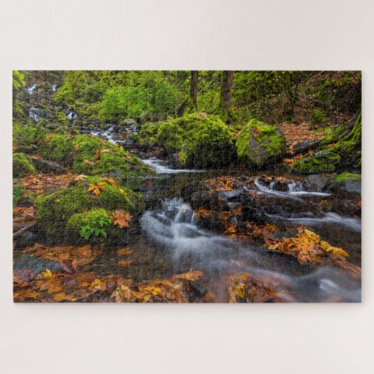 Starvation Creek Herfsten | Columbia Gorge, Oregon Legpuzzel (Horizontaal)