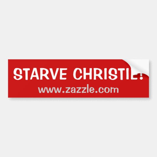 Starve Christie Bumpersticker (Voorkant)