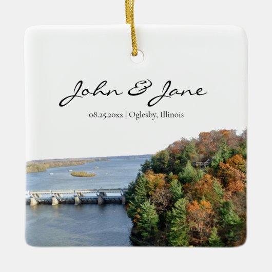 Starved Rock Illinois State Park Ceramic Ornament (Voorkant)