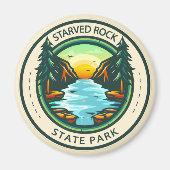 Starved Rock State Park Illinois Badge Magneet (Voorkant)