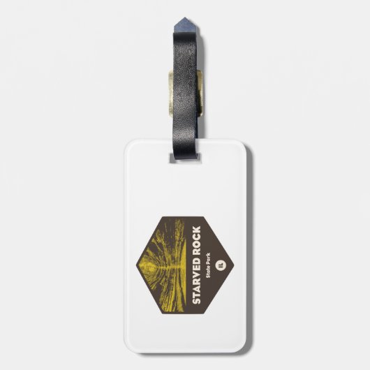 Starved Rock State Park Illinois Bagagelabel (Achterkant verticaal)