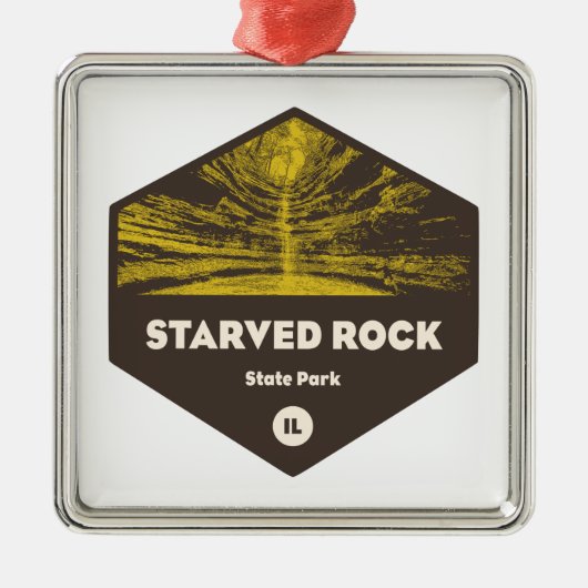 Starved Rock State Park Illinois Metalen Ornament (Voorkant)