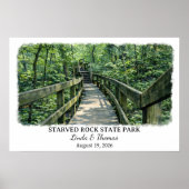 Starved Rock State Park Illinois Poster, Watercolo Poster (Voorkant)