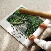 Starved Rock State Park Illinois Poster, Watercolo Poster