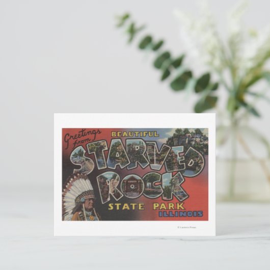 Starved Rock State Park - Large Letter Scenes Briefkaart (Staand voorkant)