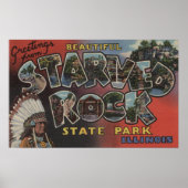 Starved Rock State Park - Large Letter Scenes Poster (Voorkant)