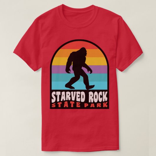 Starved Rock State Park Retro Sunset T-shirt (Design voorkant)