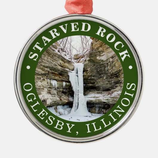 Starved Rock State Park St. Louis Canyon Metalen Ornament (Voorkant)