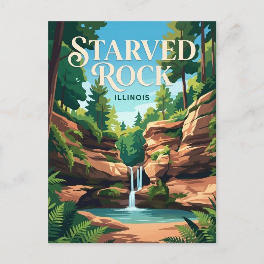 Starved Rock State Park VS Briefkaart (Voorkant)