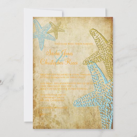 STARVIS/BEACH WEDDING KAART (Achterkant)