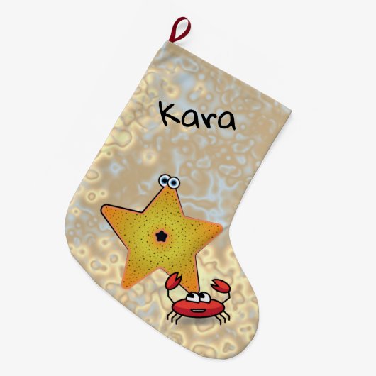 Starvis en krab grote kerstsok (Voorkant (Hangend))