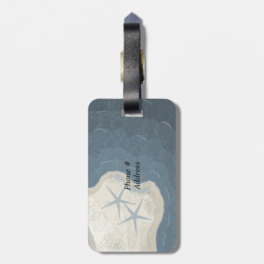 Starvis en oceaan bagagelabel (Achterkant verticaal)