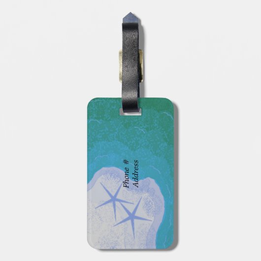 Starvis en oceaan bagagelabel (Achterkant verticaal)