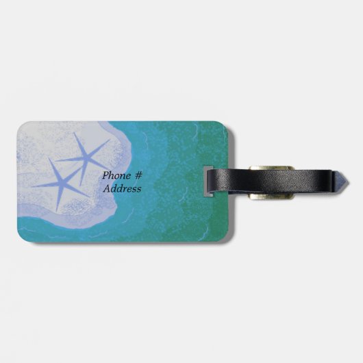 Starvis en oceaan bagagelabel (Achterkant horizontaal)