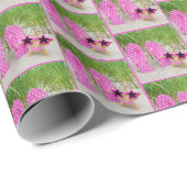 Starvis en Teenslippers in de zand Cadeaupapier (Rol Hoek)