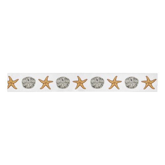 Starvis en zanddollar grosgrain lint (Voorkant)