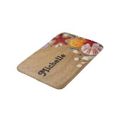 Starvis en zeeschelpen op bruin strand zand badmat (Gekanteld)