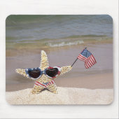 Starvis met Amerikaanse vlag Muismat (Voorkant)