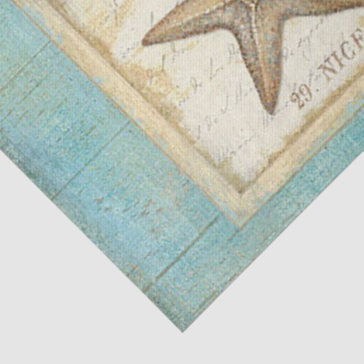 Starvis op Blauwgroen hout Tissuepapier (Detail)