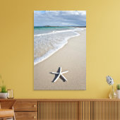 Starvis op een afstandsstrand canvas afdruk (Insitu (Woonkamer))