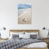 Starvis op een afstandsstrand canvas afdruk (Insitu (Slaapkamer))