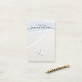 Starvis op een afstandsstrand post-it® notes (Op bureau)