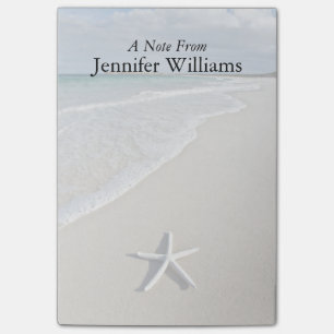 Starvis op een afstandsstrand post-it® notes